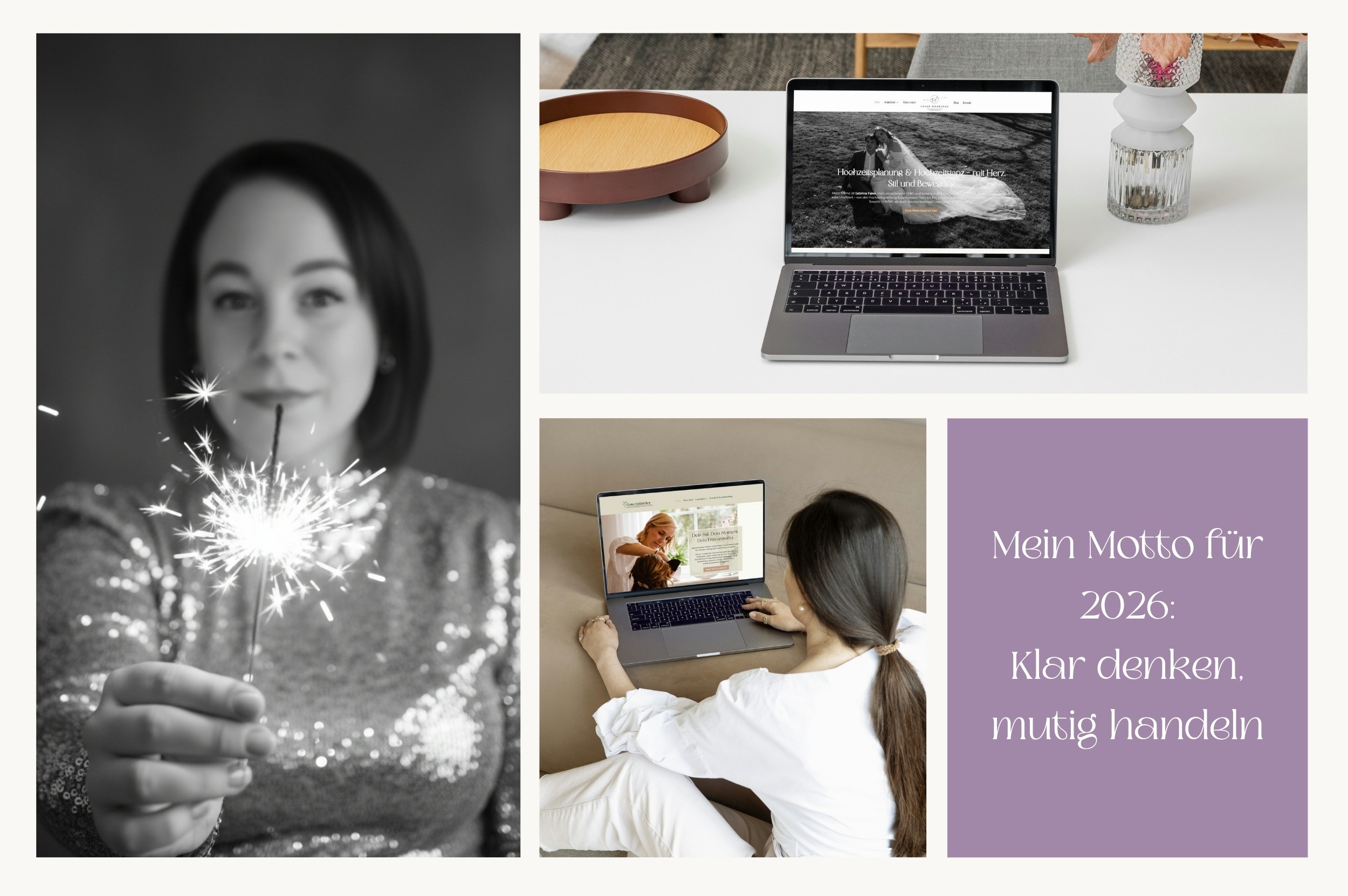 Collage für mein Motto 2026 für Webdesign und Business.
