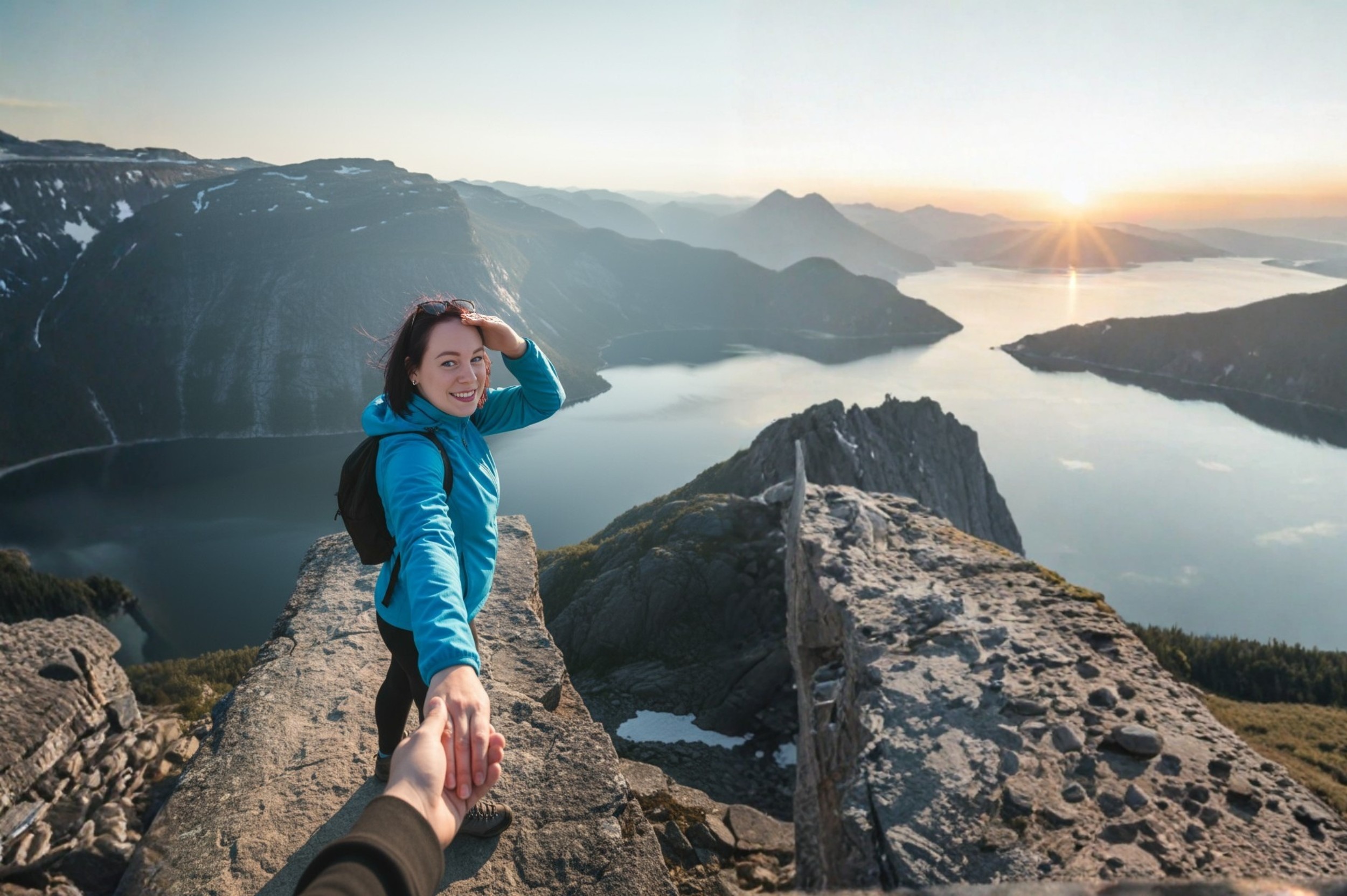 Webdesign in Baden-Baden und DACH-Raum für sinnvolle, strategische Websites. Sabine Mastrolorito steht hier auf einem Berg, um ihre Wanderleidenschaft zu präsentieren.